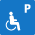Place de parc accessible en fauteuil roulant
